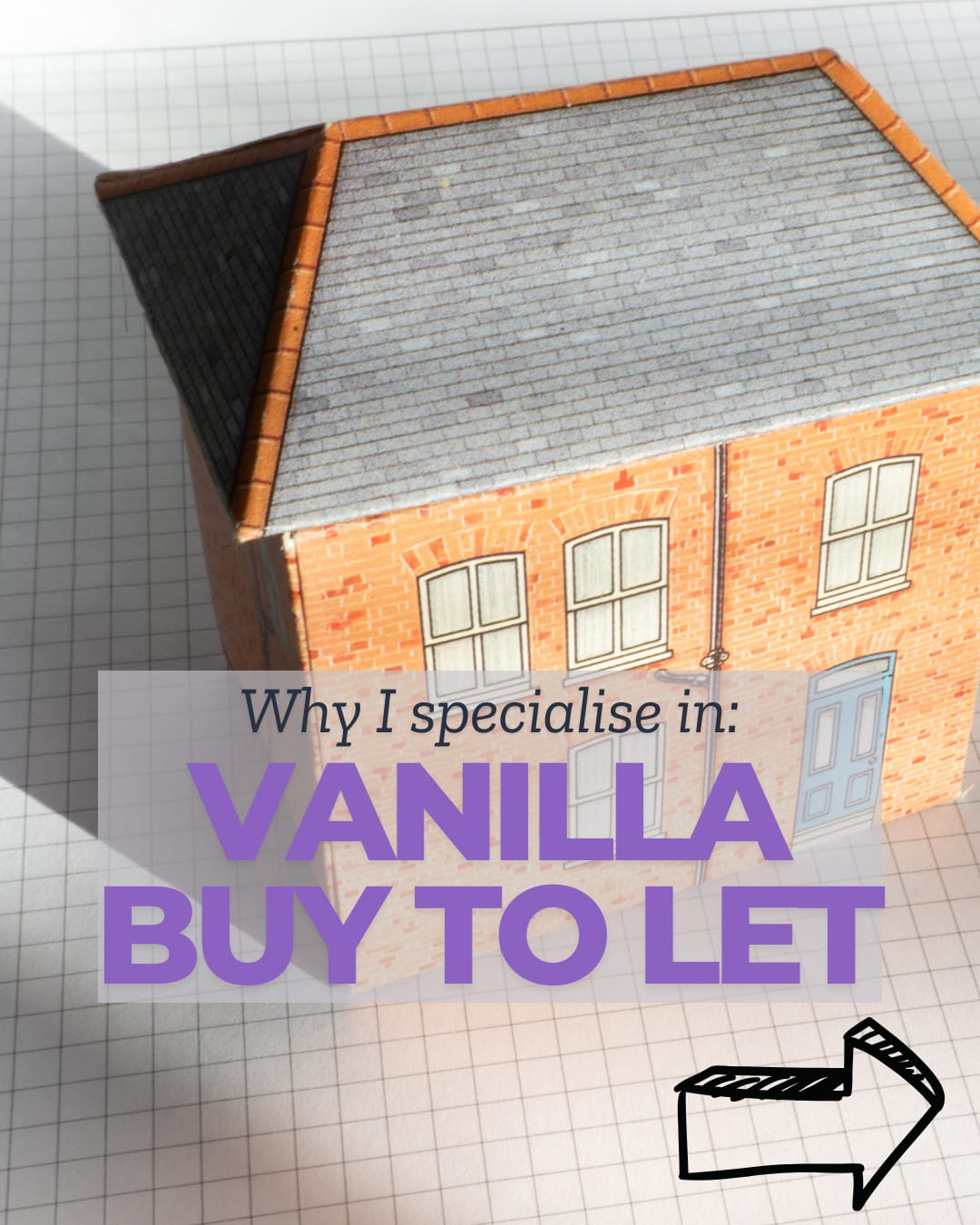 Paper model of a brick house illustrating a vanilla buy-to-let